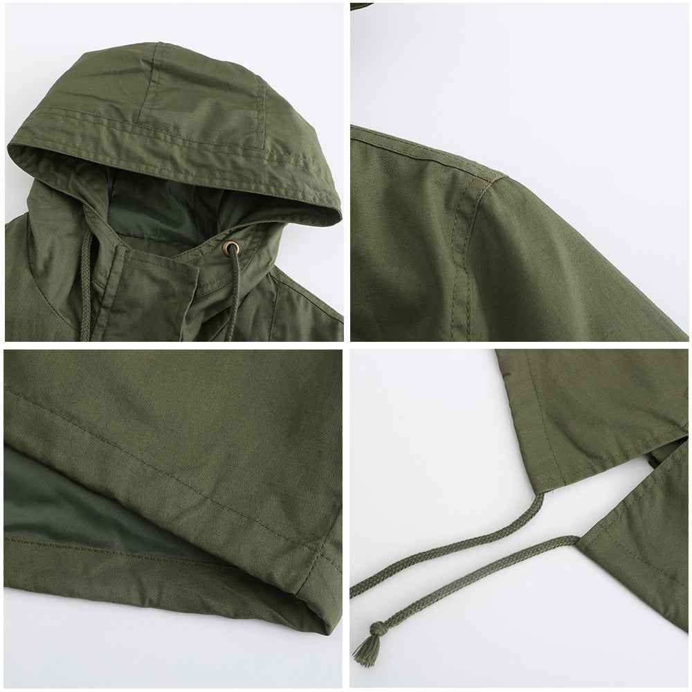 Plus Size Loose Solid Color Women's Jackets