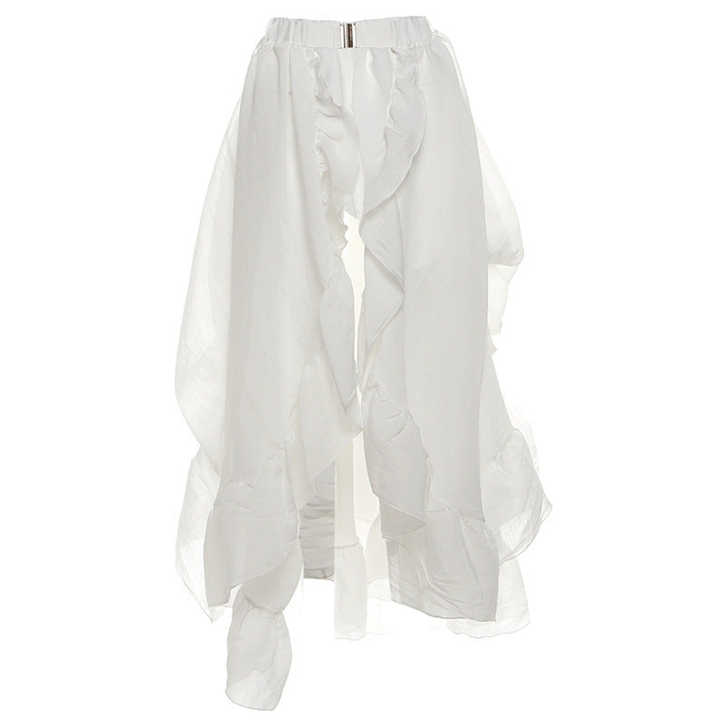 Irregular Asymmetric Skirt Set Three Piece