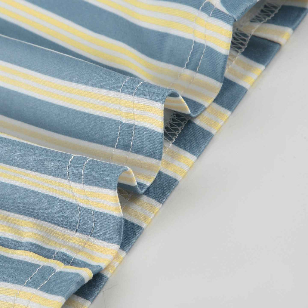 Sleeveless Romper Striped Contrast Color Street Hip