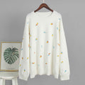 Pullover Embroidered Floral Sweater
