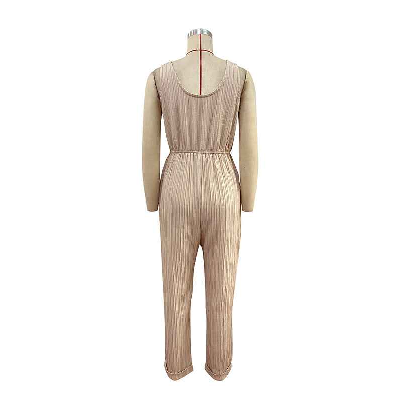 Summer Women's Clothing Solid Color Jumpsuit