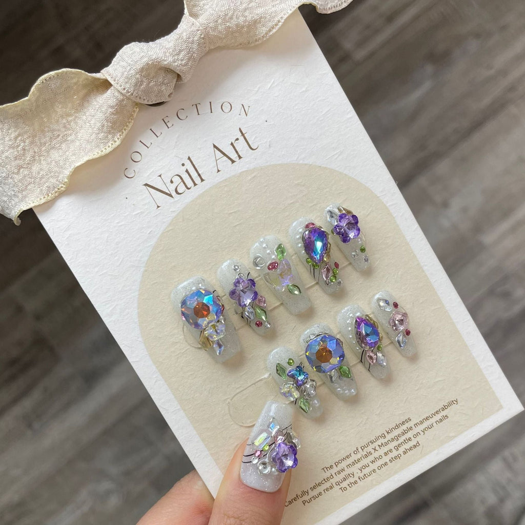 0938- Handmade press on nails fake nails removable