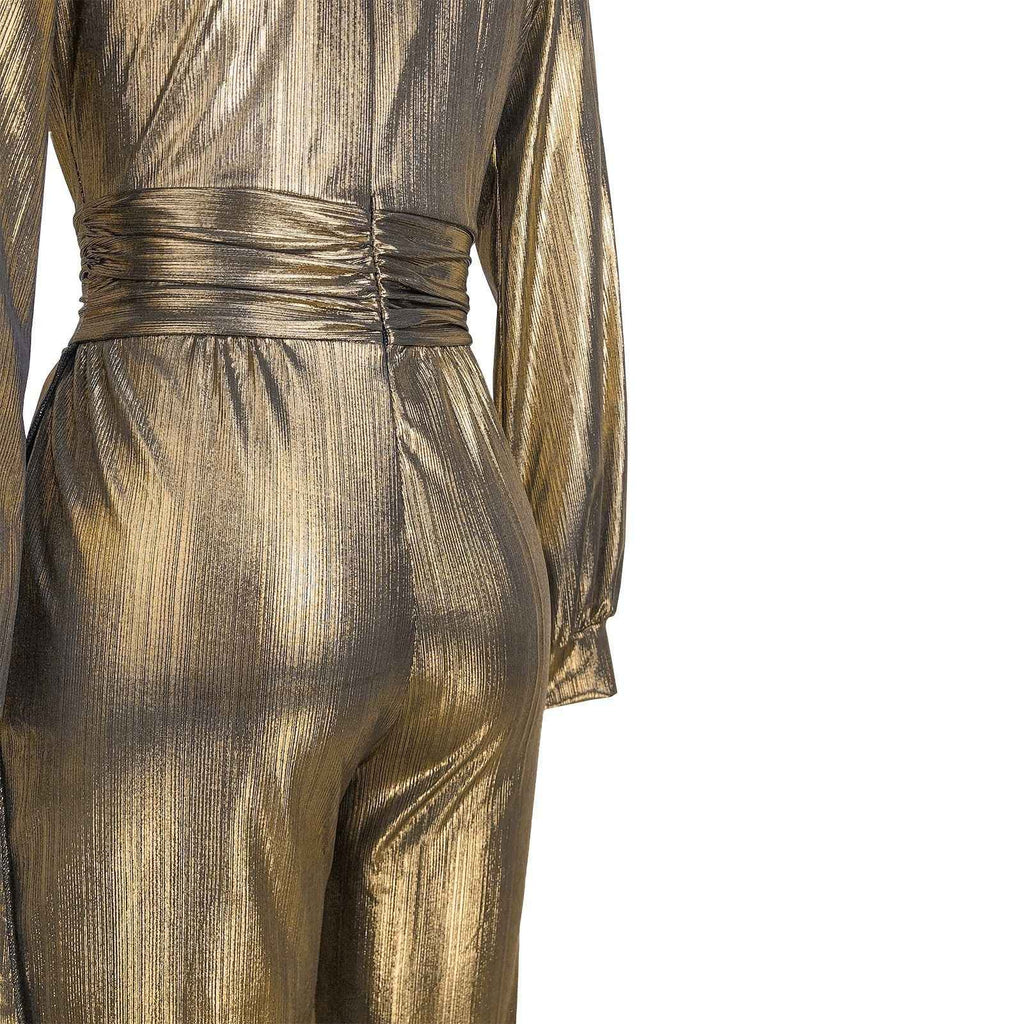 Sunken Stripe Pleated Jumpsuit