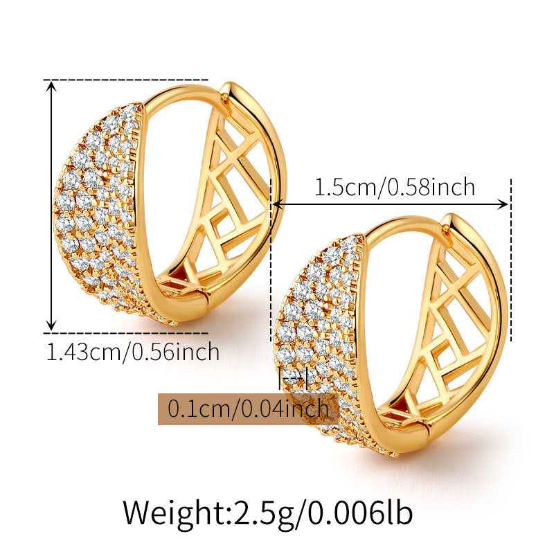 Vintage Zircon Ear Cuff Earring