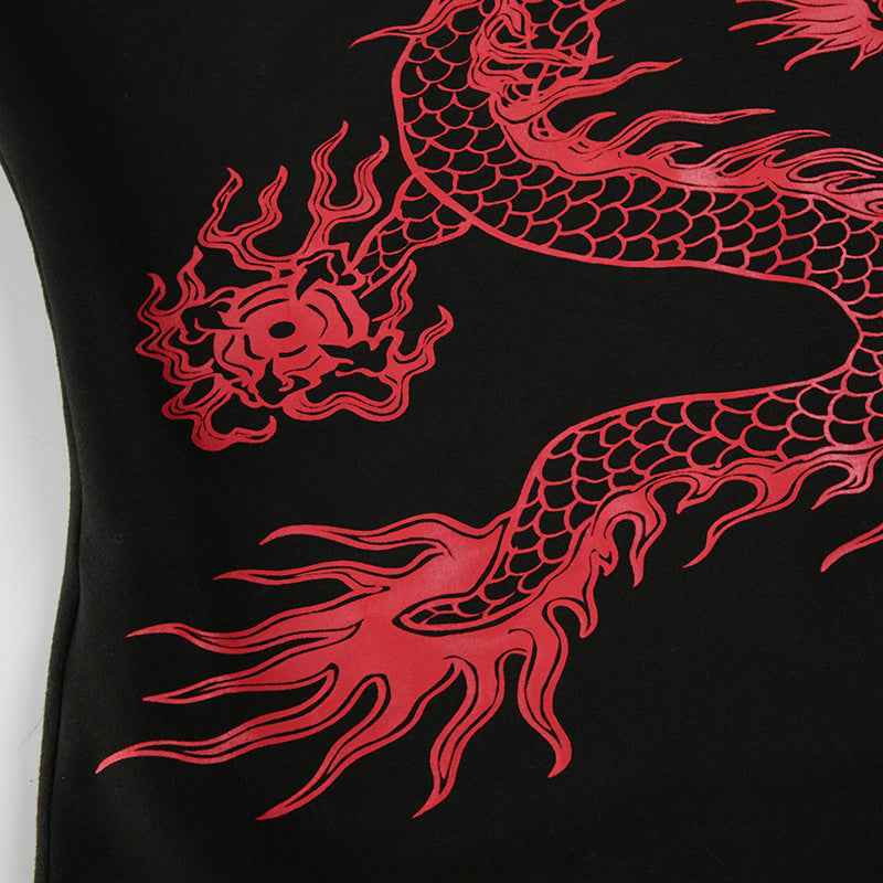 Dragon Print Romper Turtleneck