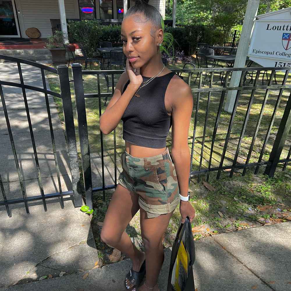 Cutout Camouflage Bottoms