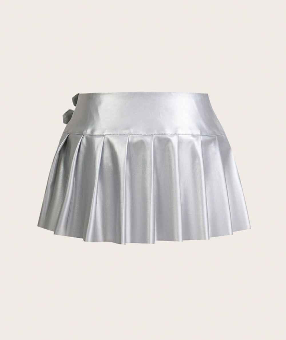 Sexy Pleated Skirt Pleated Split Skirt