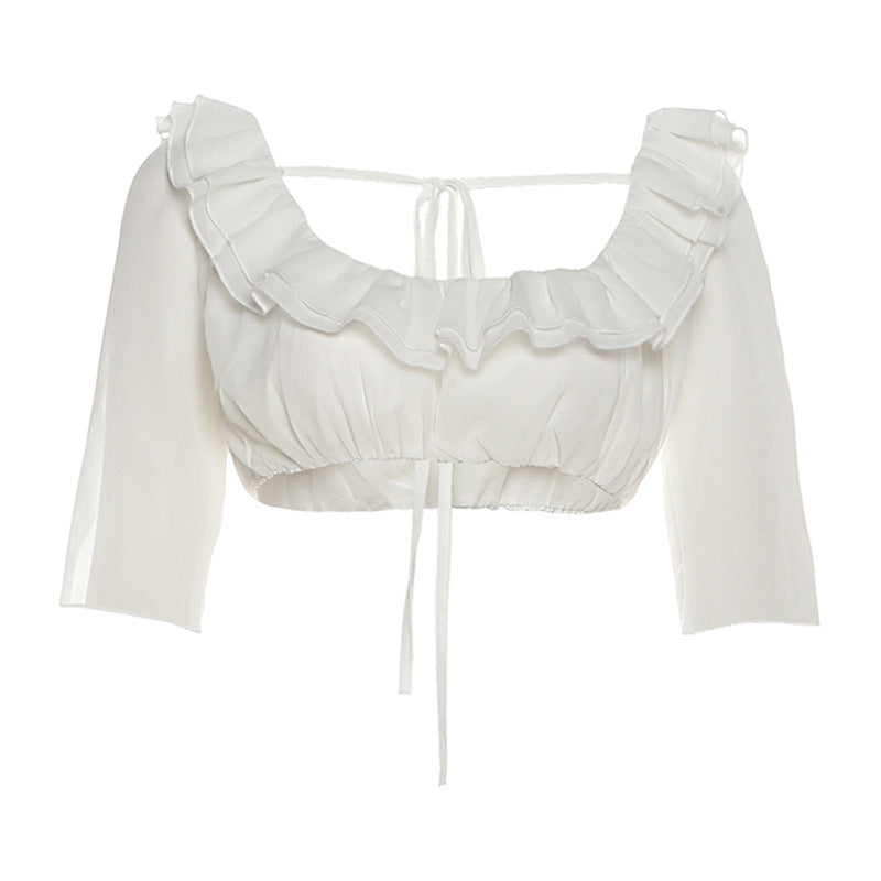 Irregular Asymmetric Skirt Set Three Piece