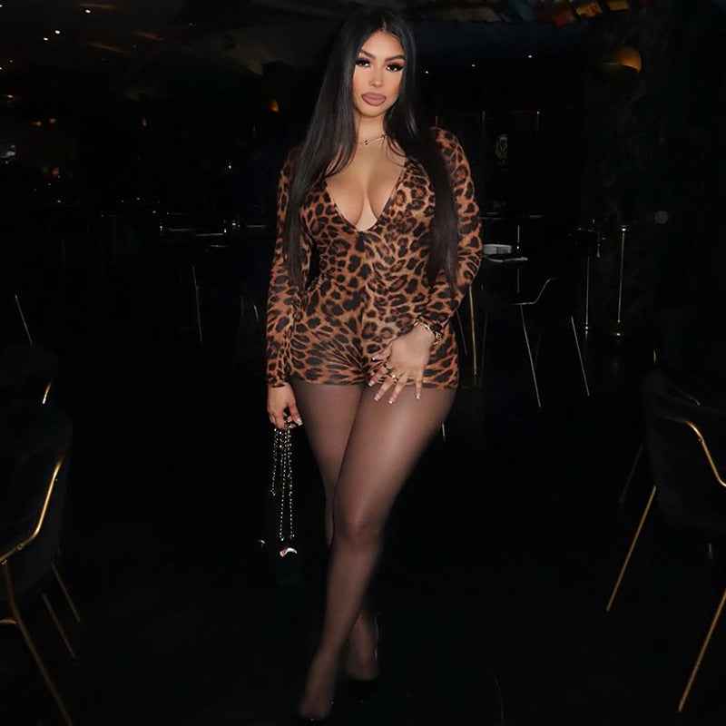 Leopard Print Romper