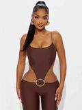 Sling Jumpsuit Cutout Waist