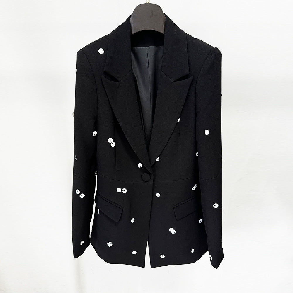 Women's Luxury Sequins Jacket + Skirt Set