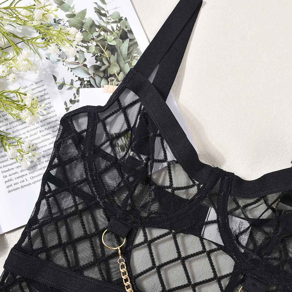 Lingerie See through Backless Bodysuit