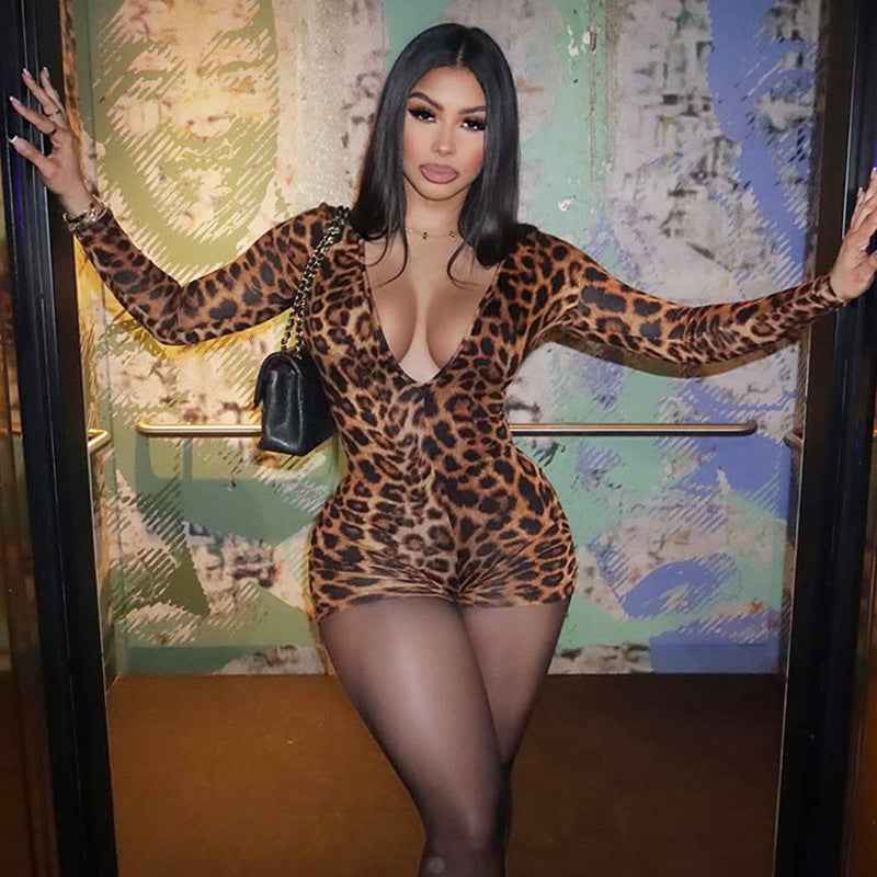 Leopard Print Romper