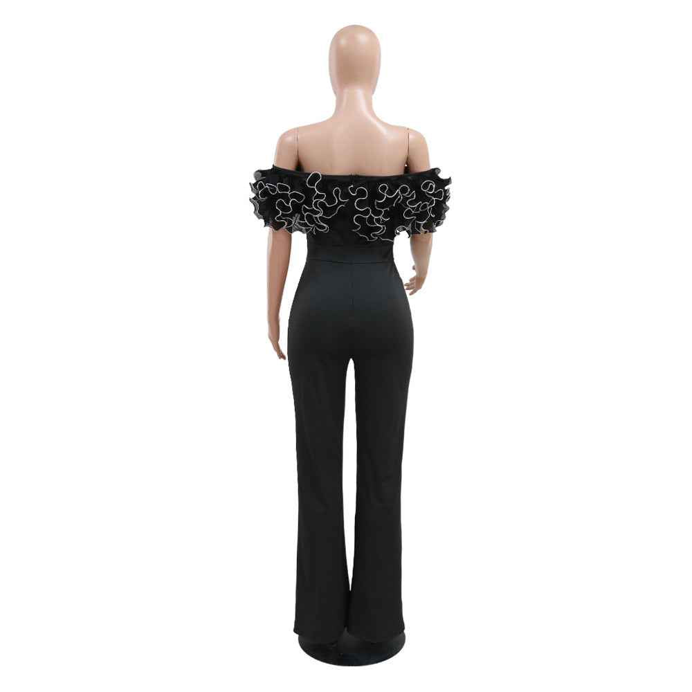 Popular Sexy Tight Flounce Jumpsuit