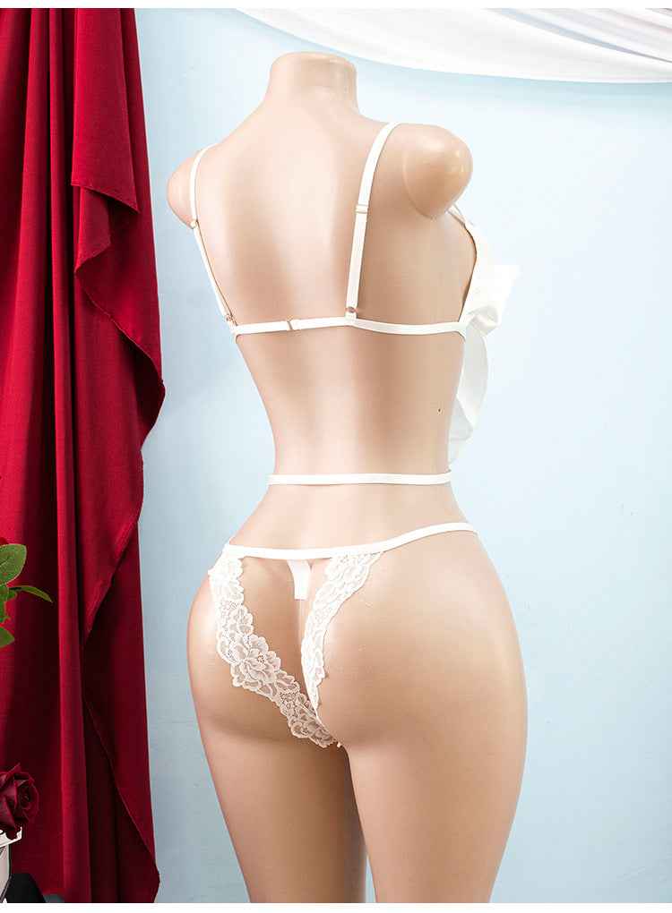 Cutout Bow Lace Teddy — Dark Intimates