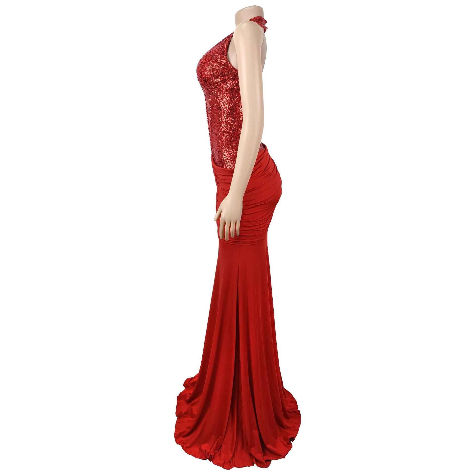 Elegant Halter Backless Dress