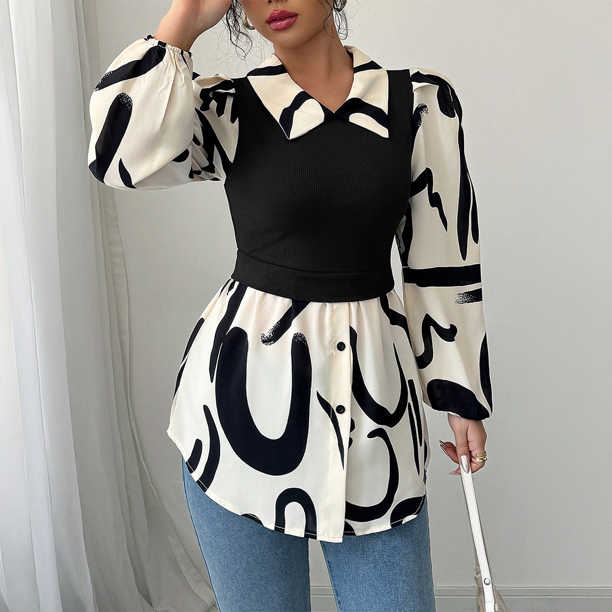 Women's All Over Print Blouse