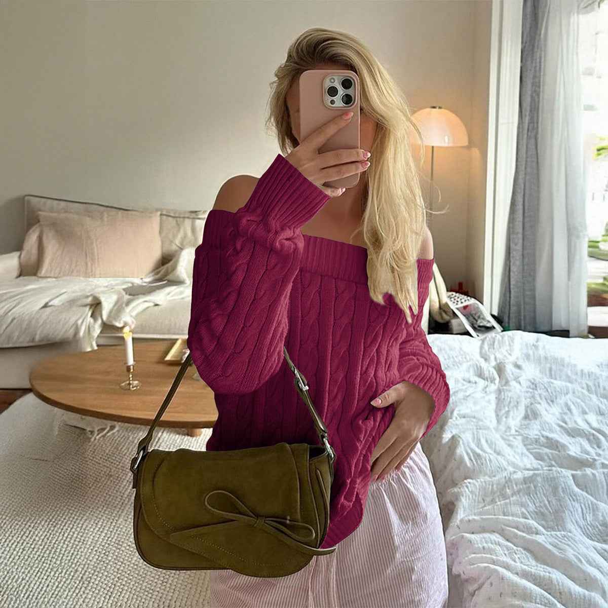 Solid Color Sweater