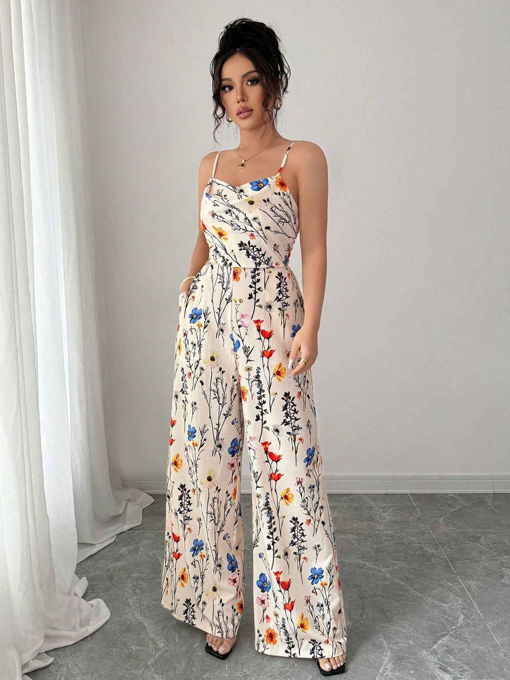 Sexy Floral Slim Fit Jumpsuit