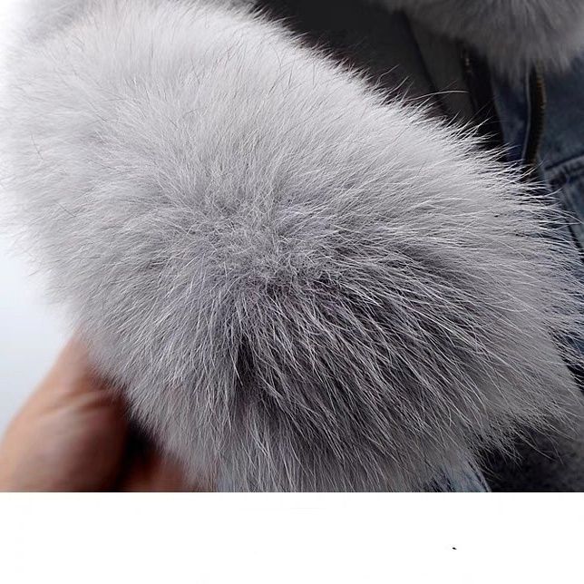 Denim Jacket w Detachable Faux Fur Liner