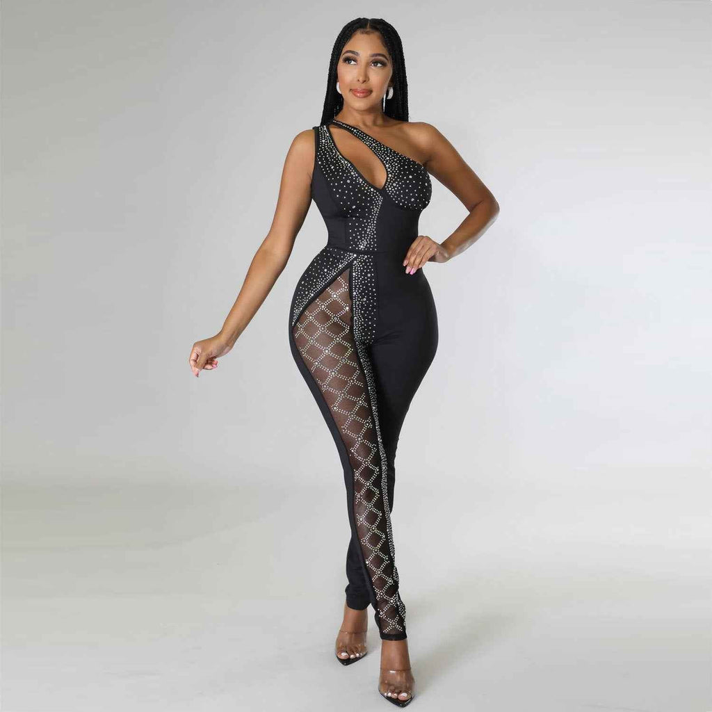 Sexy Slim Drilling One Piece Nightclub Uniform Jumpsuit