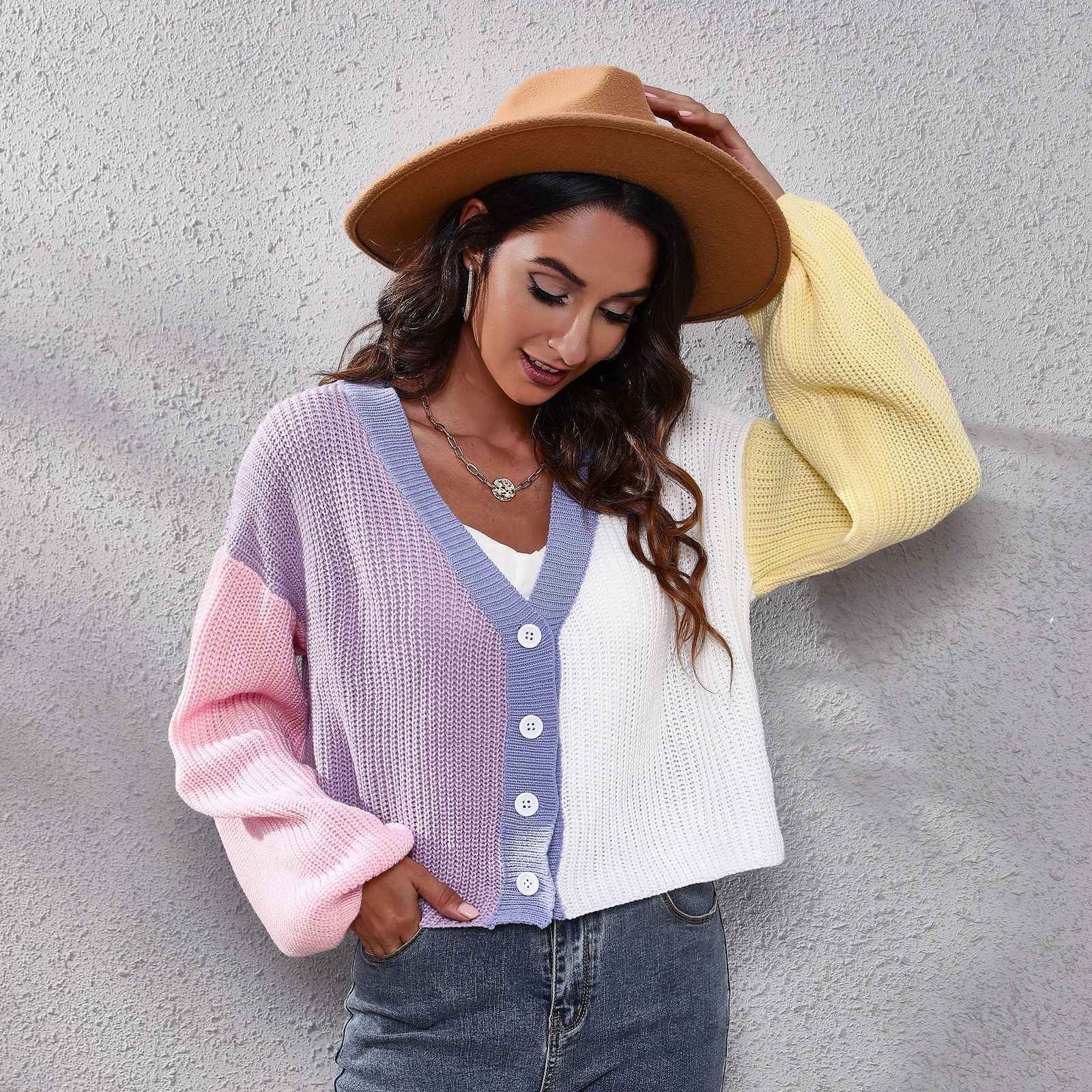Knitted Cardigan Sweater for Women Loose