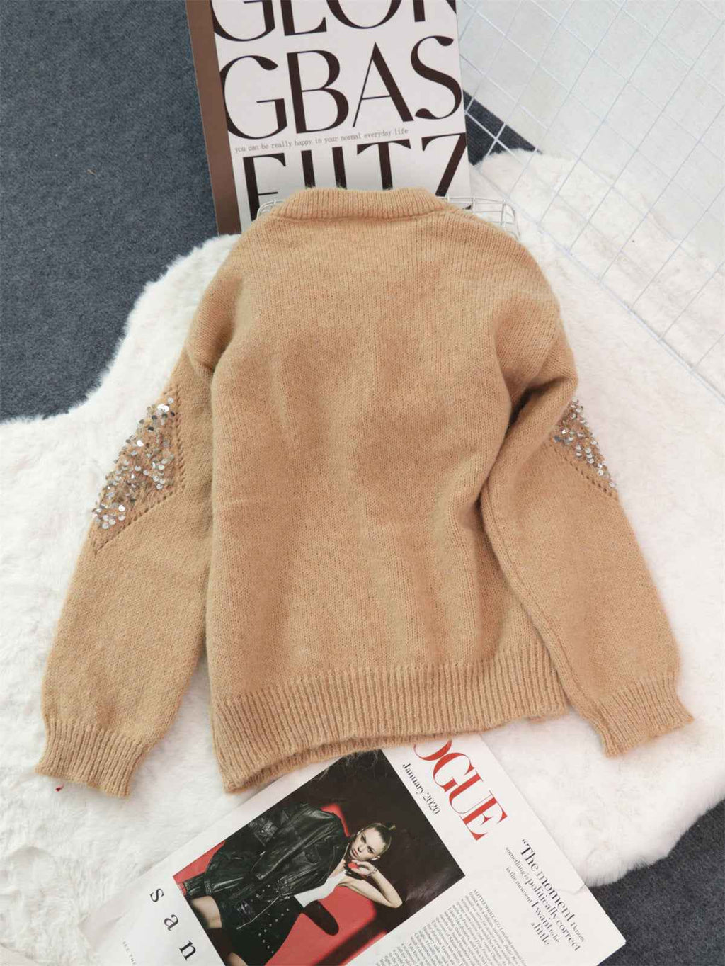 Cutout Knitted Pullover Sweater