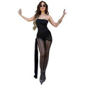 Slim Fit Backless Tube Top Jumpsuit