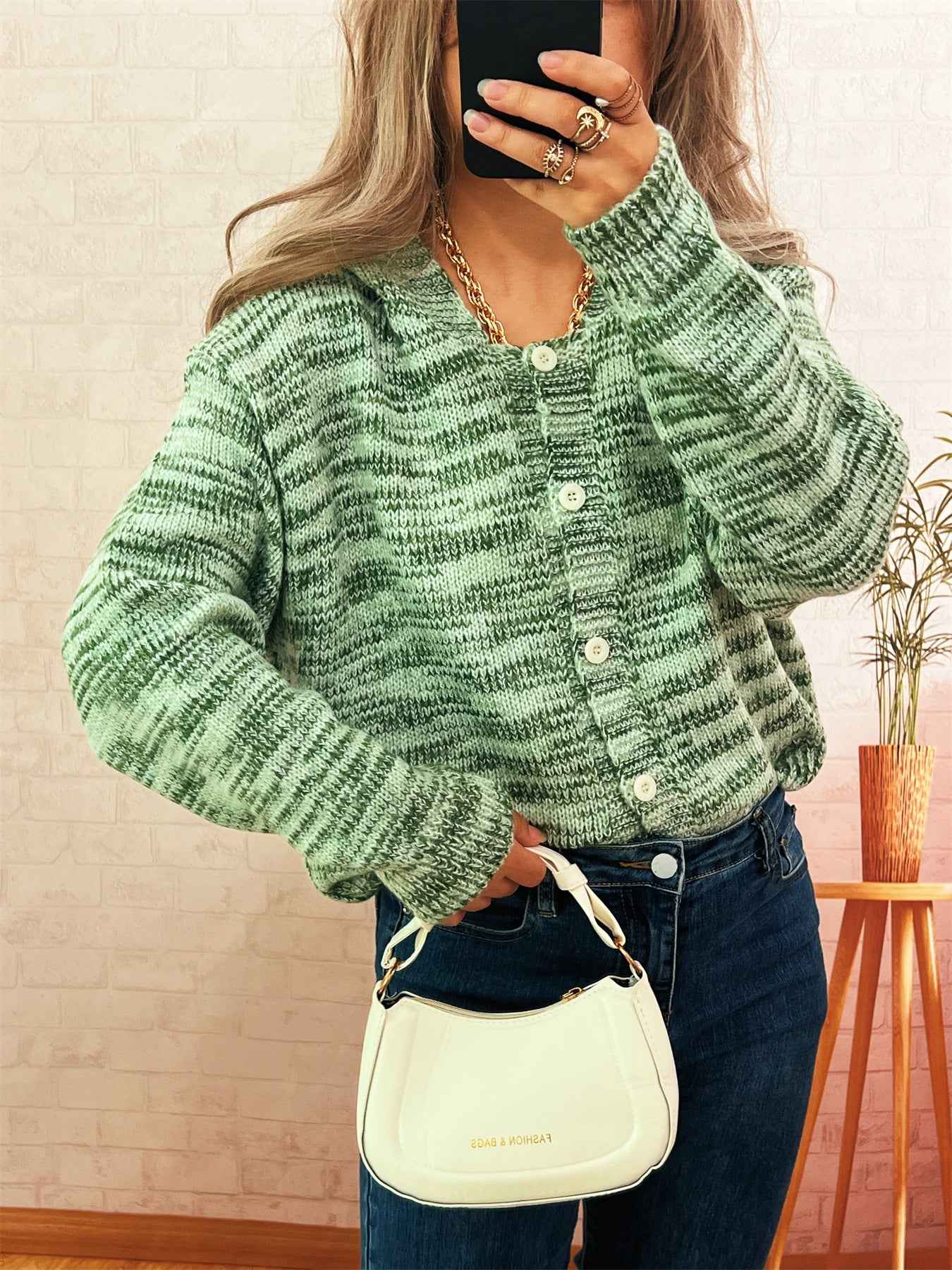 Knitted Cardigan Casual Loose Single Breasted Women Sweater