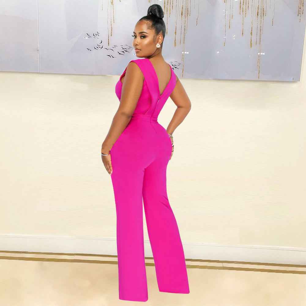 Slim Casual Sleeveless Jumpsuit