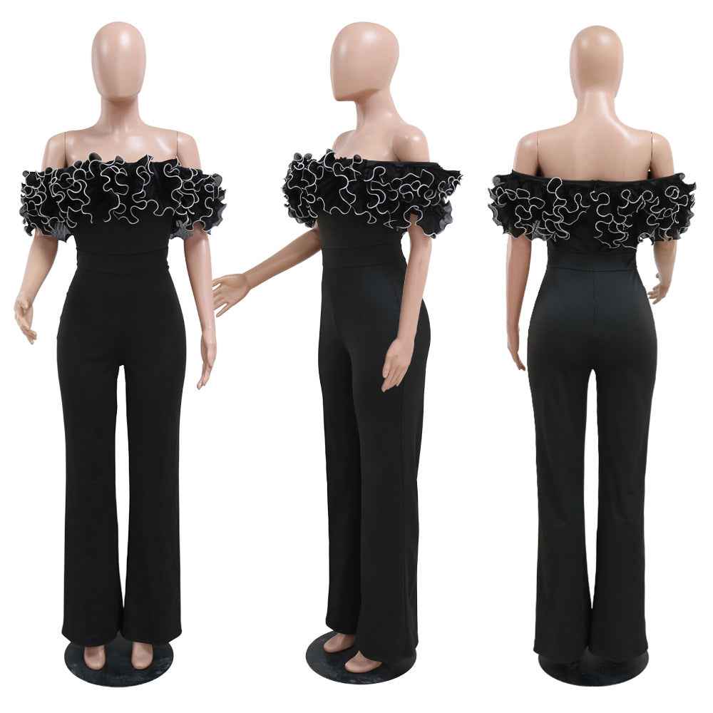 Popular Sexy Tight Flounce Jumpsuit