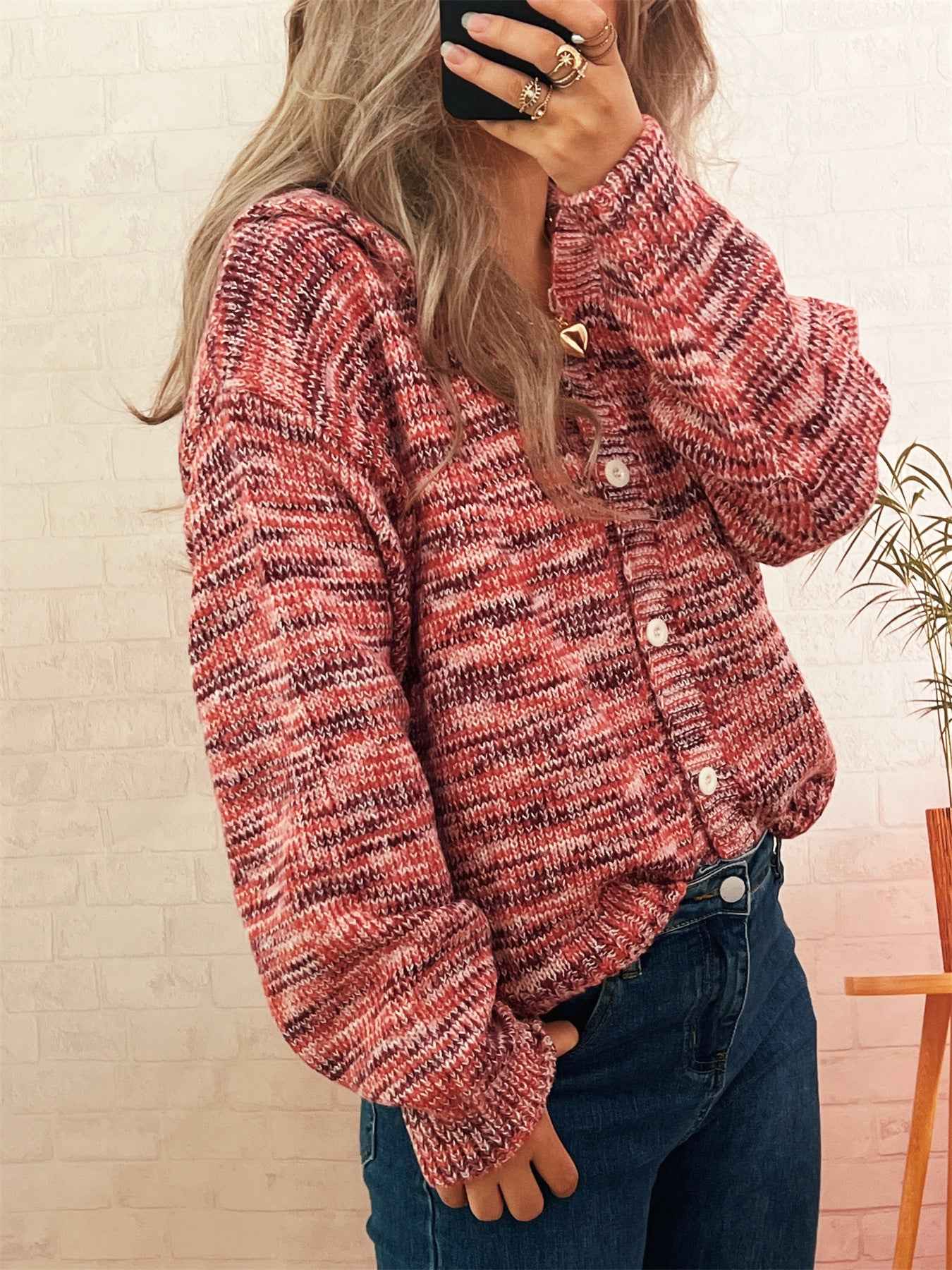 Knitted Cardigan Casual Loose Single Breasted Women Sweater
