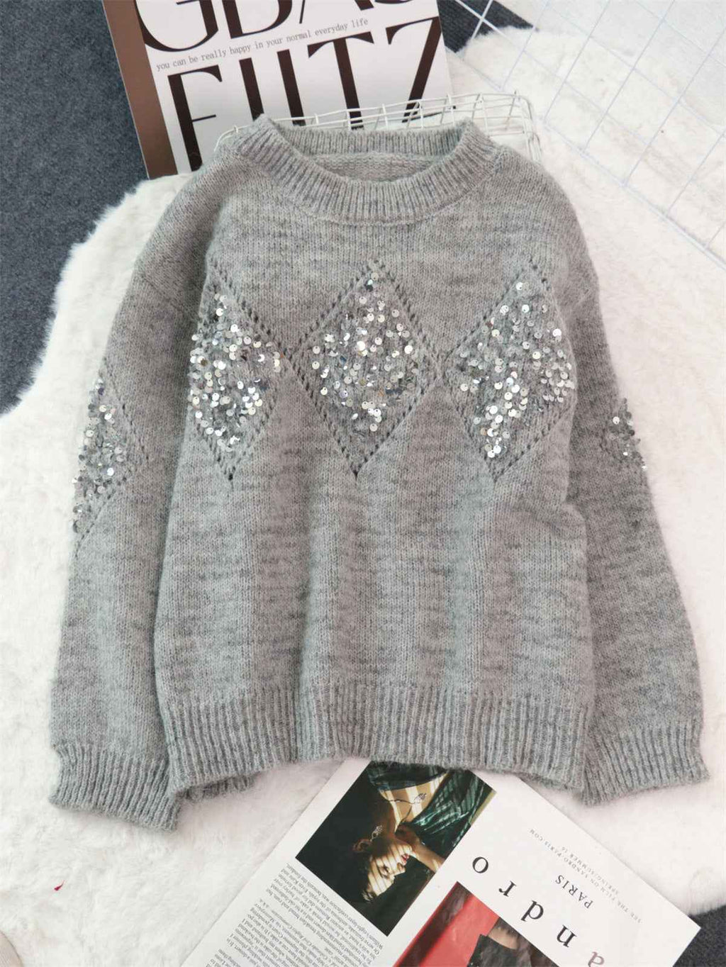Cutout Knitted Pullover Sweater