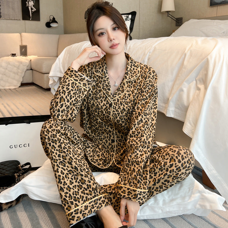 Casual Cheetah Print Pajamas