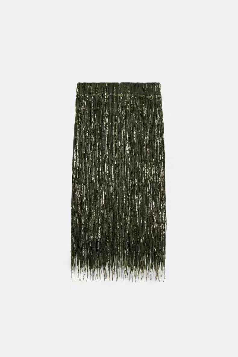 Sequin Tassels Party Skirt