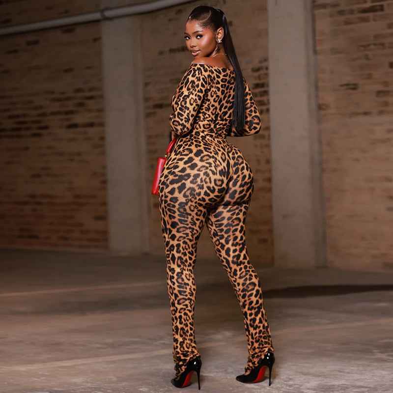 Sexy Leopard Print Jumpsuit