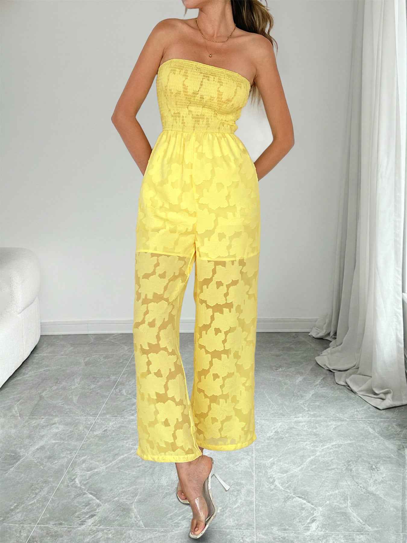 Summer Jacquard Jumpsuit Women