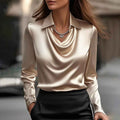 Simple Swing Collar Blouse for Women