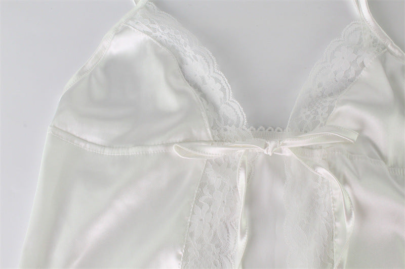 French Sling Pajamas Lace Sleepwear