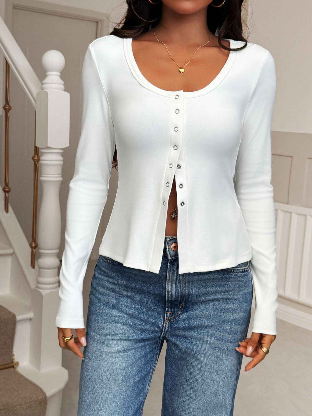 Sexy Solid Color Long Sleeve Cardigan Sweater