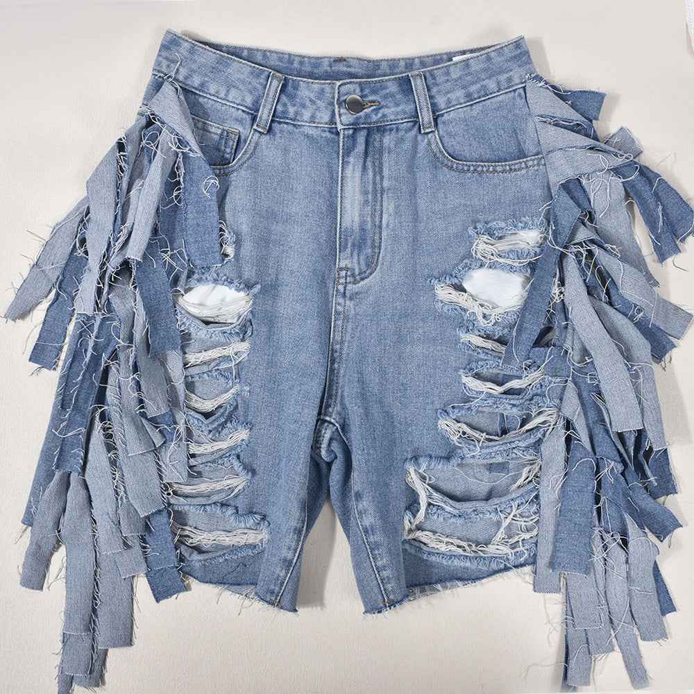 High Waist Ripped Bottoms for Women