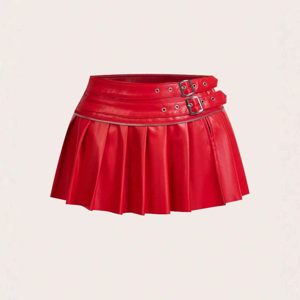 Sexy Pleated Skirt Pleated Split Skirt