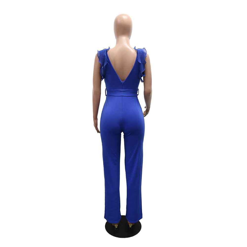 Lace up Jumpsuit Casual