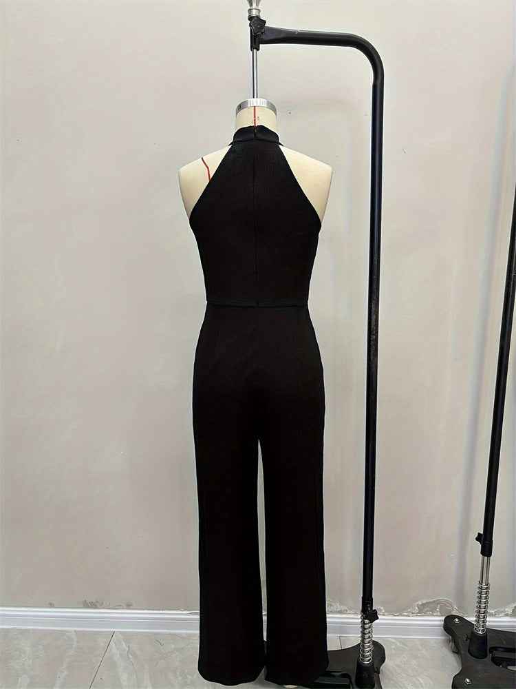 Jumpsuit Elegant Halter Sleeveless Goddess Jumpsuit Casual