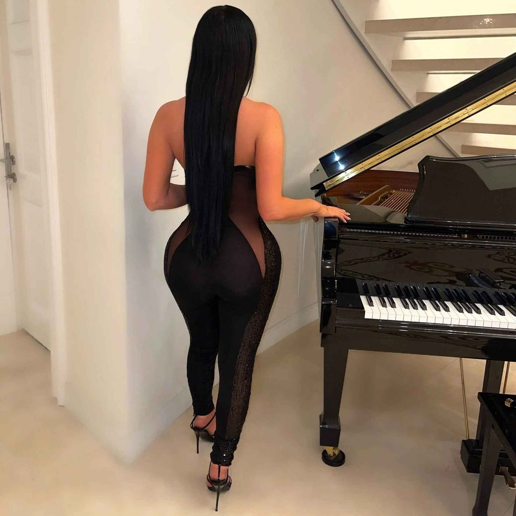 Sexy Sequin See through Jumpsuit