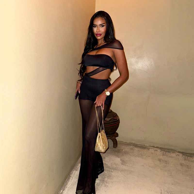 Women's Jumpsuit Cutout out See through