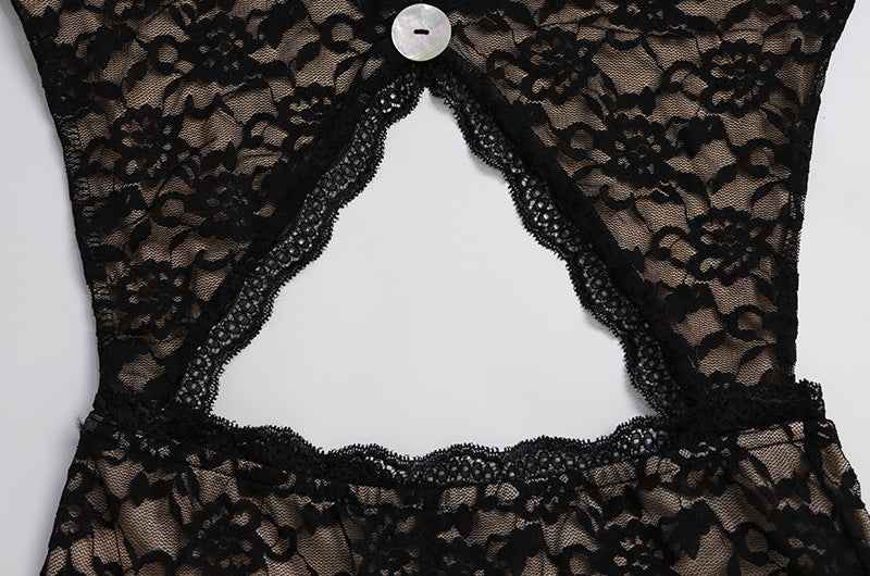 Lace Cutout out See through Jumpsuit