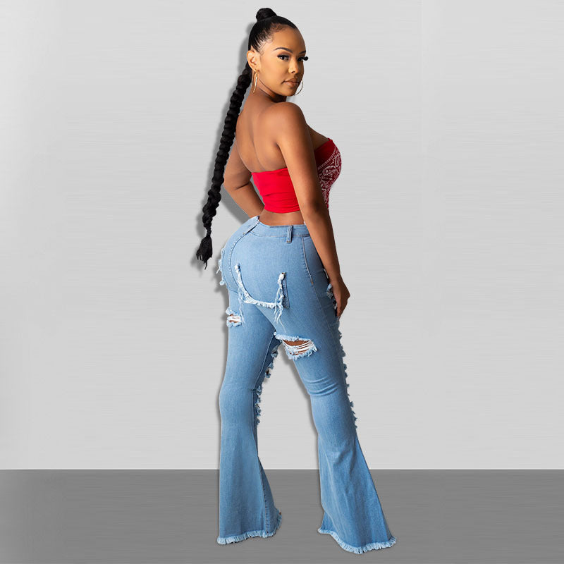 Ripped Washed Sexy Jeans