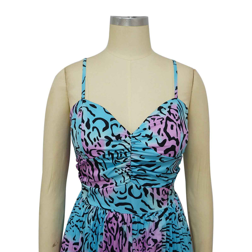 Floral Print Sling Pleated Jumpsuit