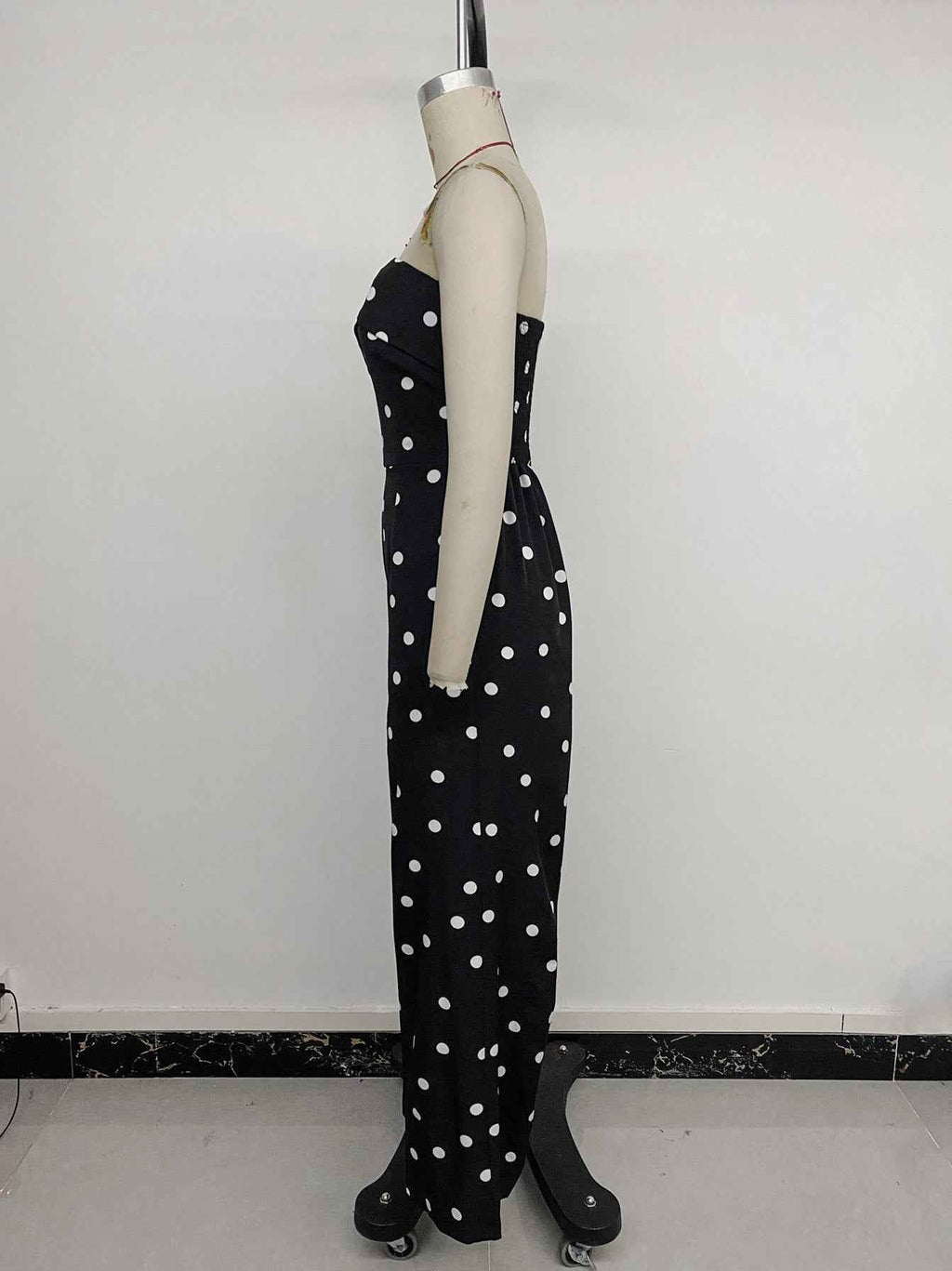 Sleeveless Tube Top Polka Dot Jumpsuit